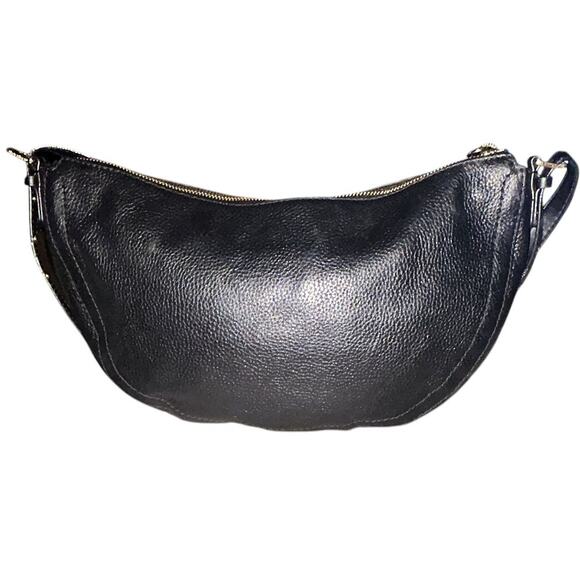 Michael Kors Camden Small Pebbled Leather Black Messenger Crossbody Bag - Picture 6 of 10